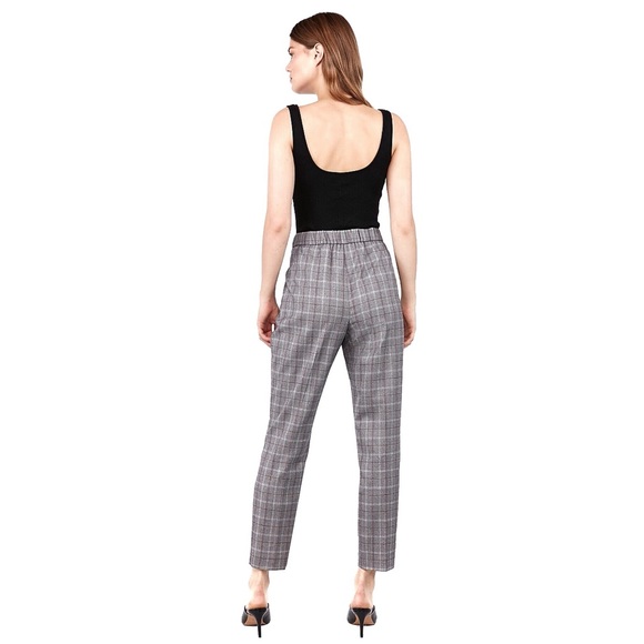 Express NWT High Waisted Plaid Button Front Pants - Picture 9 of 13